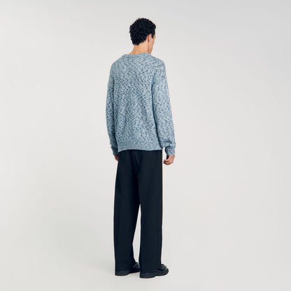 Marled Knit Jumper Sky Blue