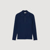 Rib Knit Polo Shirt Royal Blue