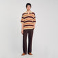 Stripes Polo Stripy Knit Polo Shirt Nut