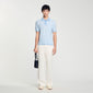 Cross Knit Polo Square Cross Polo Shirt Bluesky