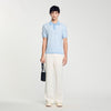 Cross Knit Polo Square Cross Polo Shirt Bluesky Bluesky