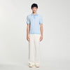 Cross Knit Polo Square Cross Polo Shirt Bluesky Bluesky