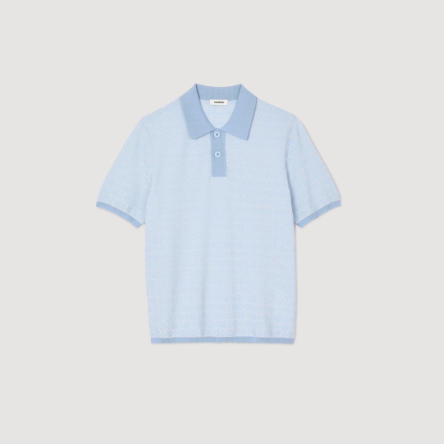 Cross Knit Polo Square Cross Polo Shirt Bluesky Bluesky