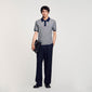 Cross Knit Polo Square Cross Polo Shirt Navyblue