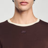 Two-Tone Patch T-Shirt Moka.