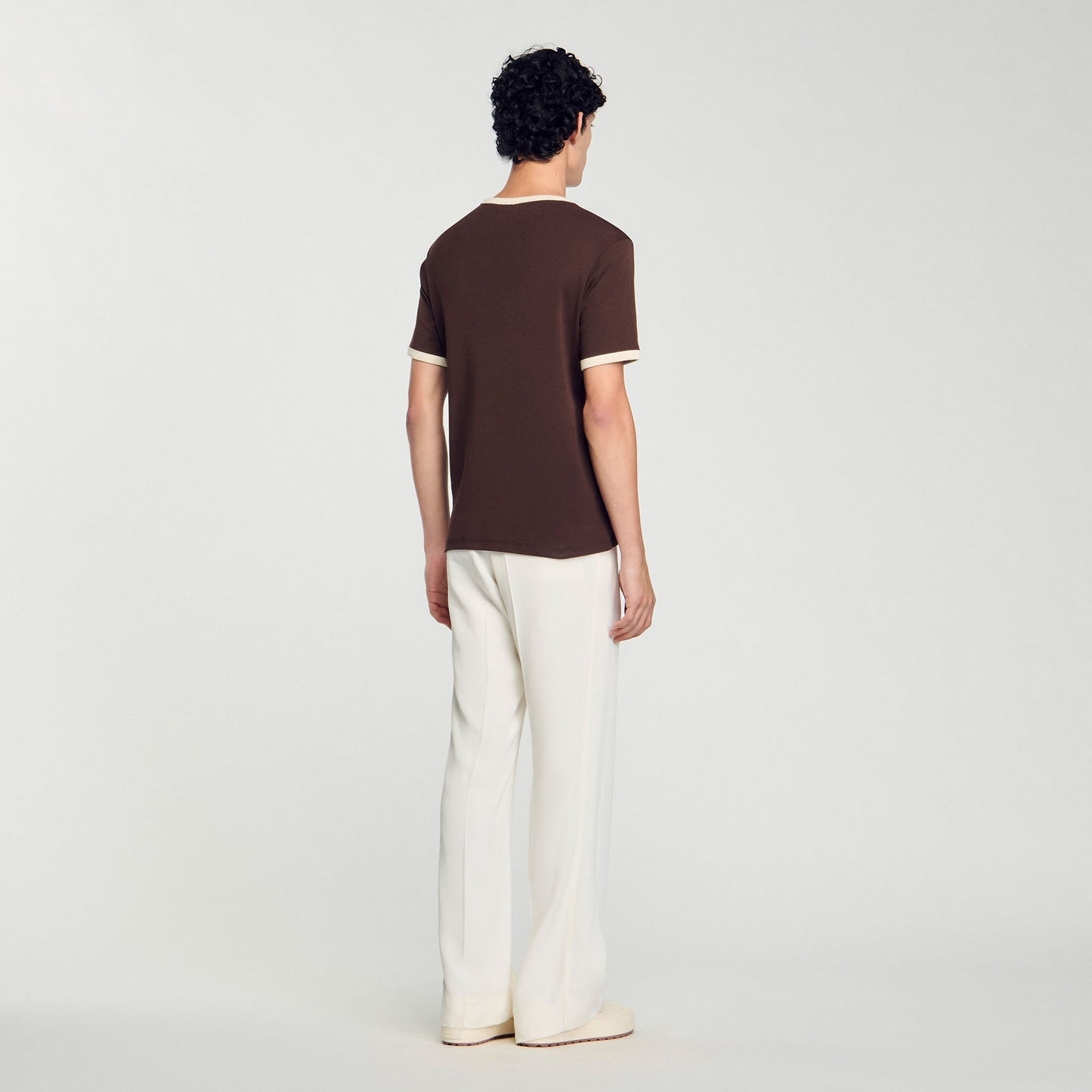 Two-Tone Patch T-Shirt Moka.