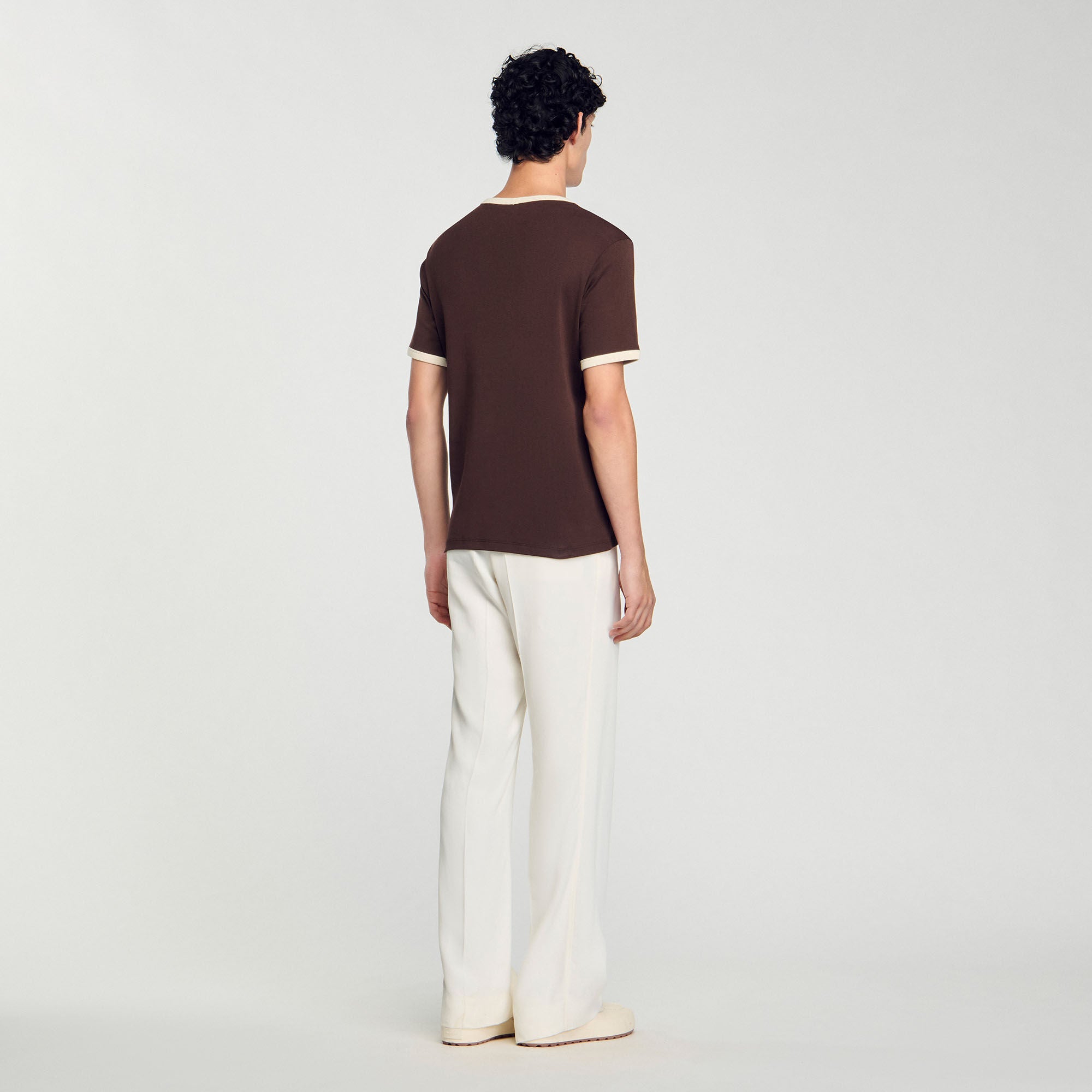 Two-Tone Patch T-Shirt Moka.