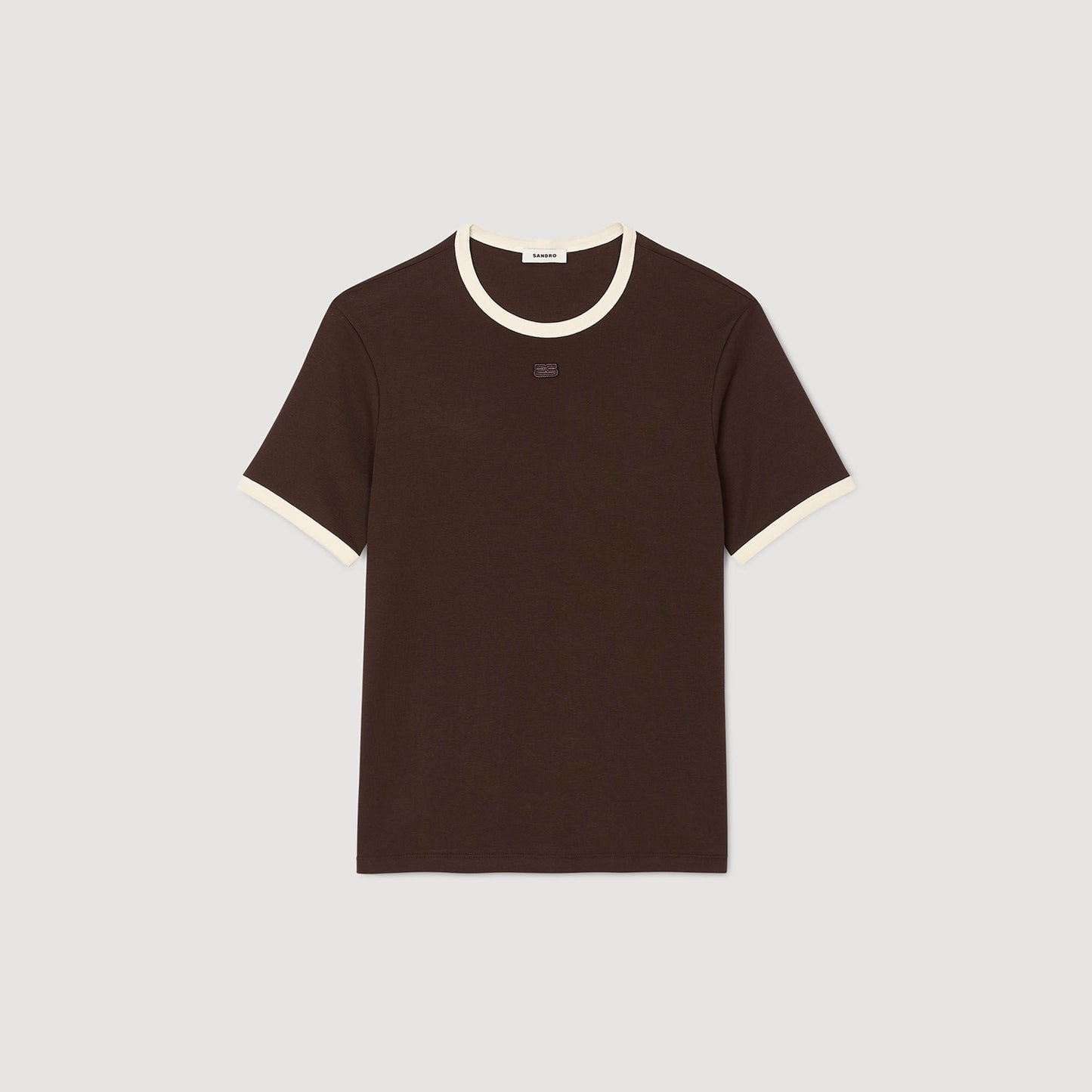 Two-Tone Patch T-Shirt Moka.