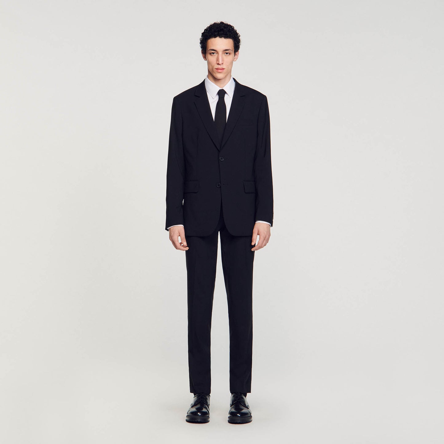 Virgin Wool Suit Jacket Black