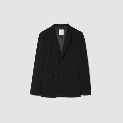 Virgin Wool Suit Jacket Black